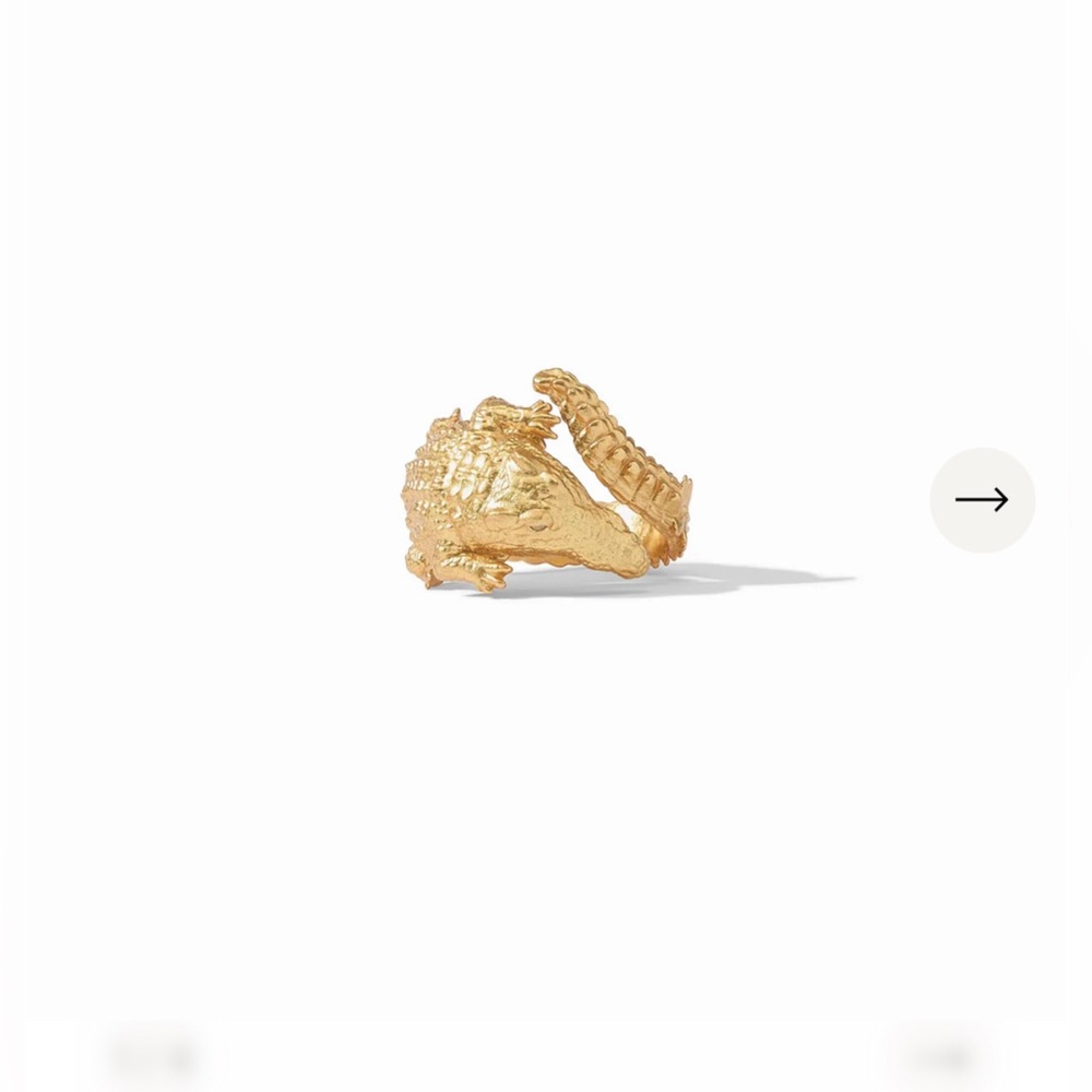 Julie Vos Gold Plated Alligator Statement Ring